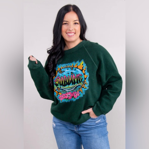 Daydreamer Sweaters - Daydreamer Sublime Small Green Sweatshirt. 💚⚡️